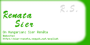renata sier business card