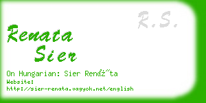 renata sier business card